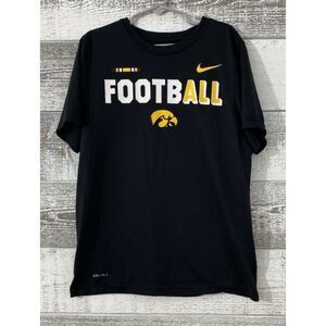 Nike Dri-iFit Iowa Hawkeyes Boys/Youth T-Shirt Size Large Black Football